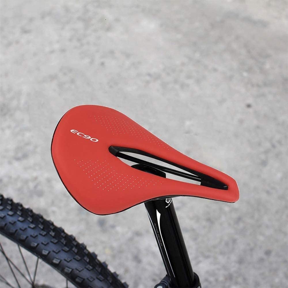 Lekkie żelowe siodełko rowerowe Siodełko oddychające Ergonomiczna konstrukcja do rowerów górskich i szosowych(Red)