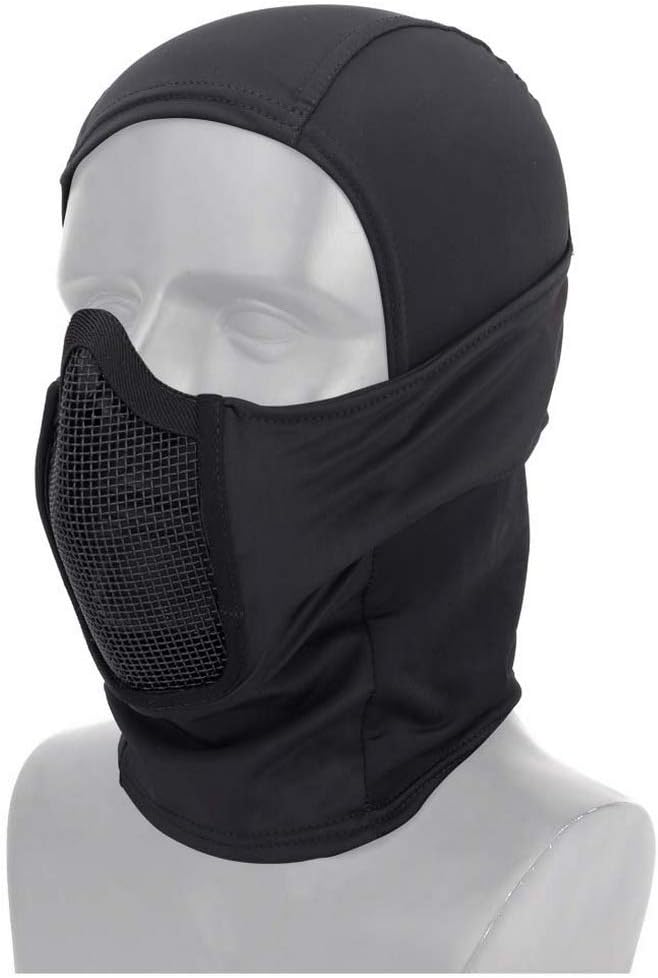 Simways Balaclava Mesh Mask with Full Face Cover Anti-dust Windproof for Paintball Airsoft (Black) : Sports & Outdoors