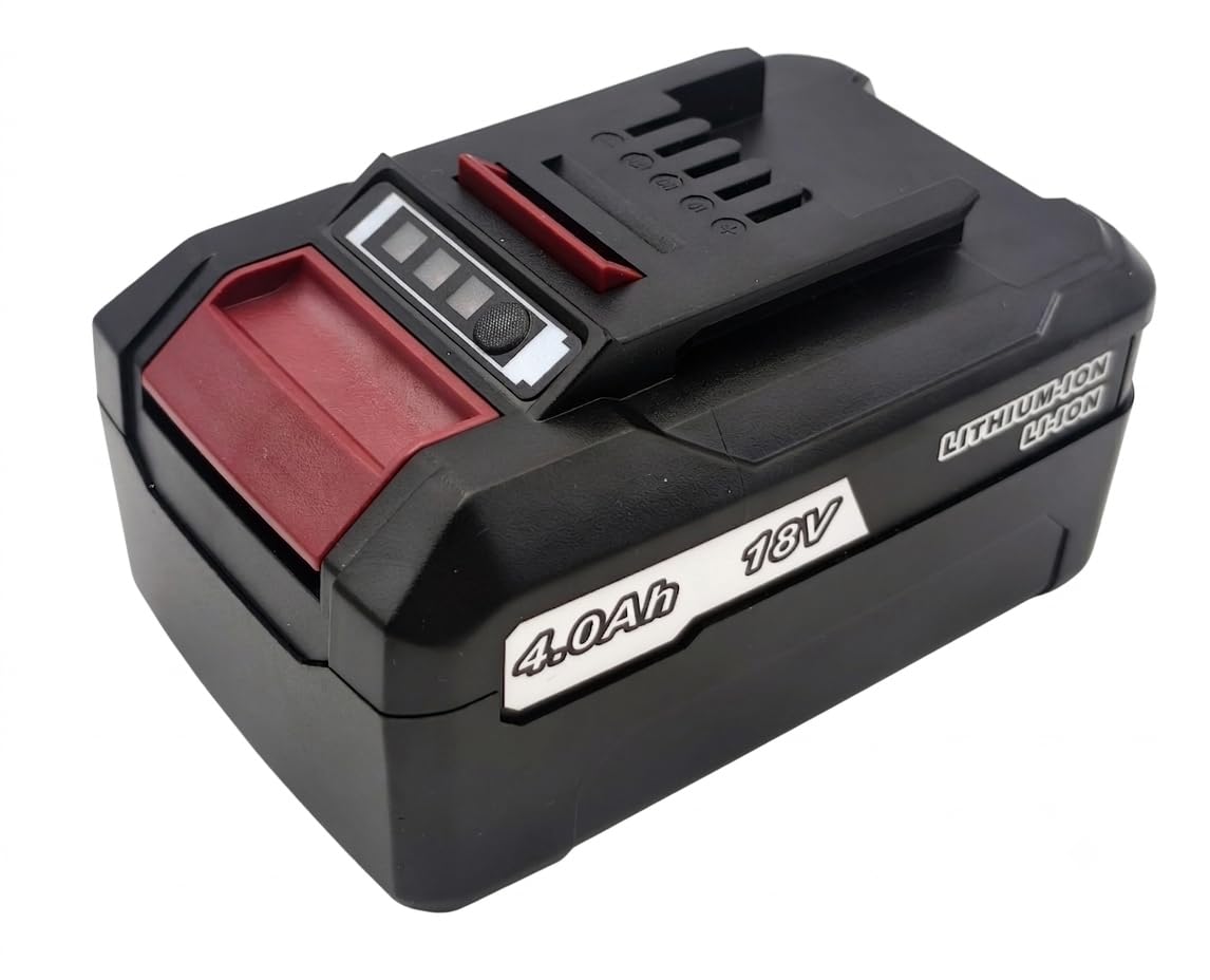 2 batterie EH1840 18 V 4,0 Ah agli ioni di litio compatibili con utensili a batteria Einhell serie Power X-Change da 18 V, 72 Wh ad alta capacità con indicatore LED a 3 livelli, sostituisce 4512042