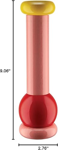 Miniatura 8 de Alessi  Molino de pimienta de madera de diseño, rojo