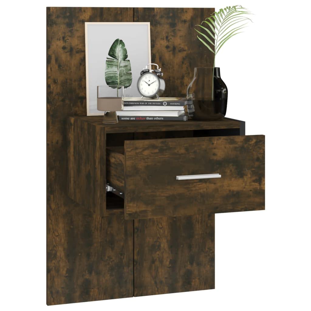 Comodino da parete in legno, comodino sospeso per libri e ornamenti, mensola da parete per massimizzare lo spazio di archiviazione, facile da pulire e stabile
