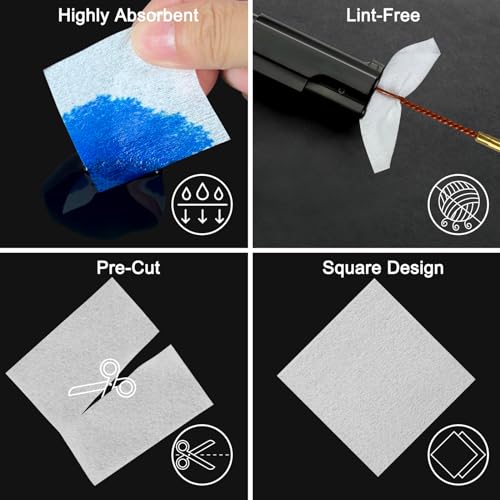 Egaageoi Gun Cleaning Kit - 2 Inch Gun Cleaning Patches & 6 Inch Gun Cleaning Swabs thumb #2