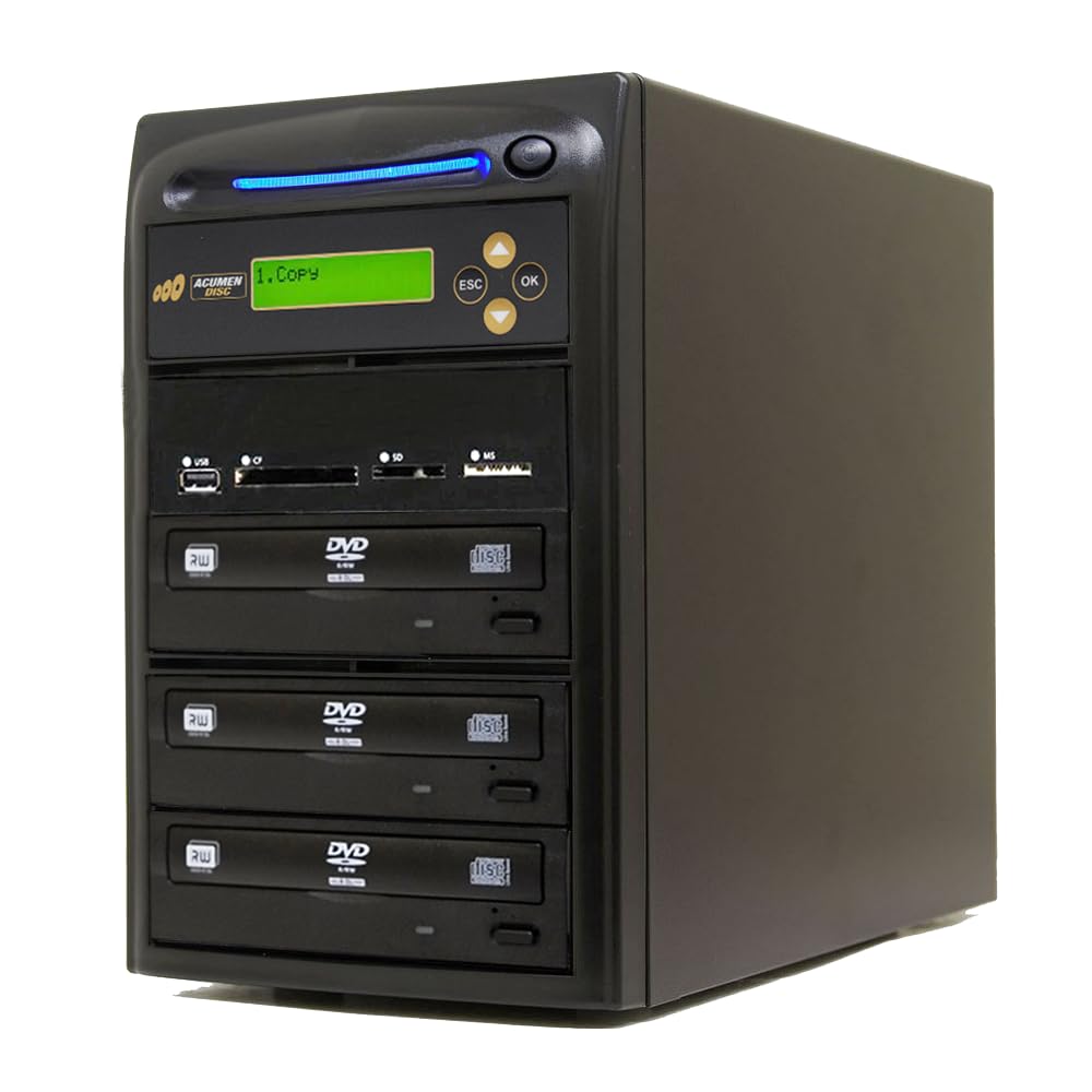 Acumen Disc 1 to 2 Multimedia Backup Duplicator - CF SD MS USB Flash Media Memory Card to DVD CD & Multiple Discs Copier Machine Unit (Standalone Audio Video Copy Tower, Duplication Device)-image-47