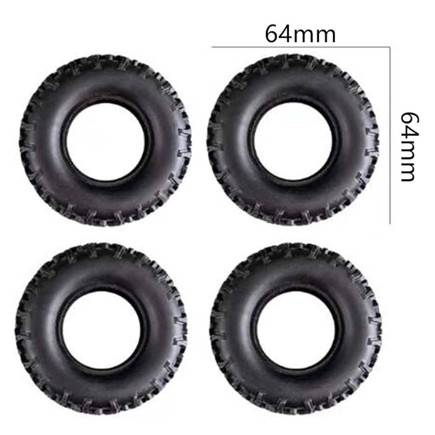 Amazon | RC クローラー タイヤ 4 個 1/12 および 1/16 スケール