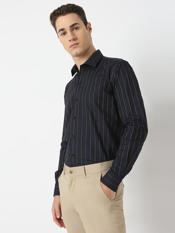 Image of Men's Striped Cotton Formal Shirt
