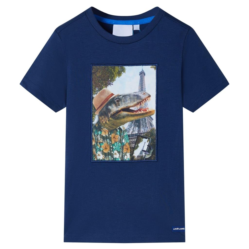 vidaXL Kids' T-Shirt Dark Blue 116