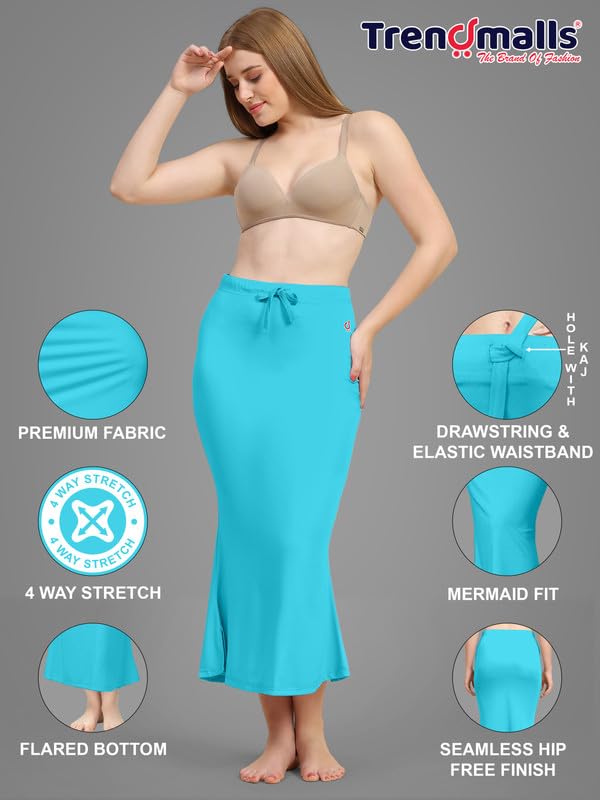 Image of TRENDMALLS Women's Polyester Spandex Saree Shapewear Petticoat for Women, Cotton Blended,Petticoat,Skirts for Women,Shape Wear Dress for Saree Shaper