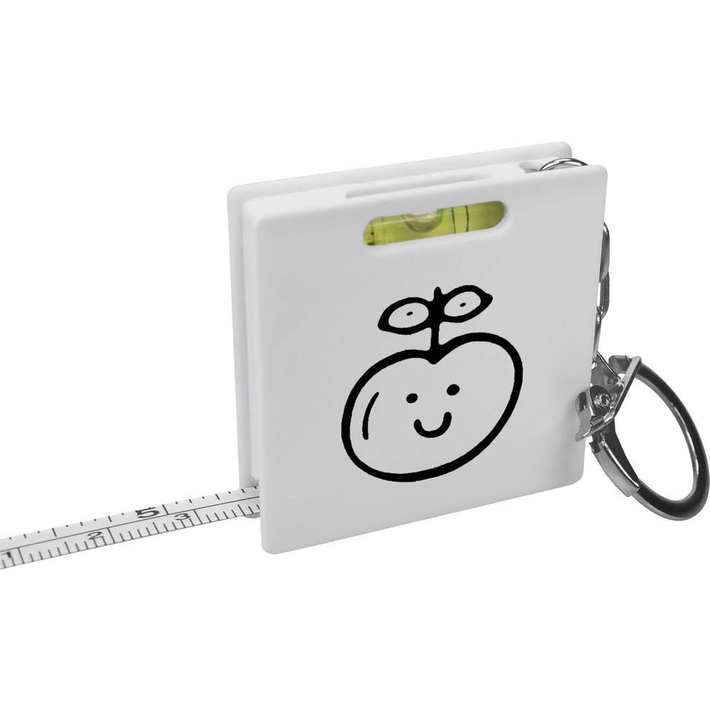 'Happy Apple' Keyring Tape Measure / Spirit Level Tool (KM00010172)