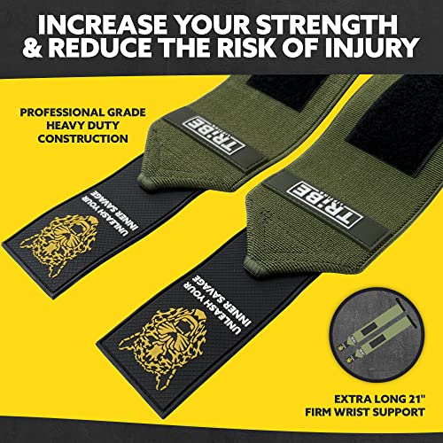 Tribe Lifting TBL-04 Heavy Duty Wrist Wraps And Lifting Straps thumb #1