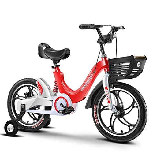 Bicicleta infantil Bicicleta Niños, niño Vespa bicicletas en tamaño 14” 16” 18” , de aleación de magnesio Bycicles, niños de la bici de Formación for 3-10 Años de Edad ( Color : Red , Size : 18 inch )