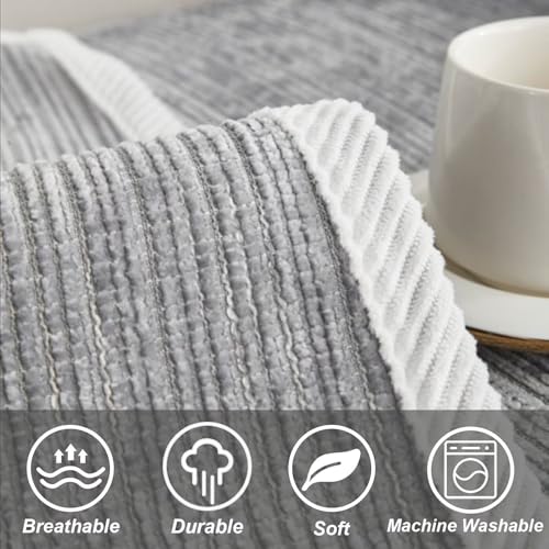 Sofa Überzug, Couch Überzug L Form 1/2/3/4 Sitzer, Sofa Cover Sofabezug Ecksofa Rutschfeste Sofaschoner, Sofadecken für Sitzfläche, Universelle Sofa Überwurf,Hellgrau,45 x 45 cm Kopfkissenbezug