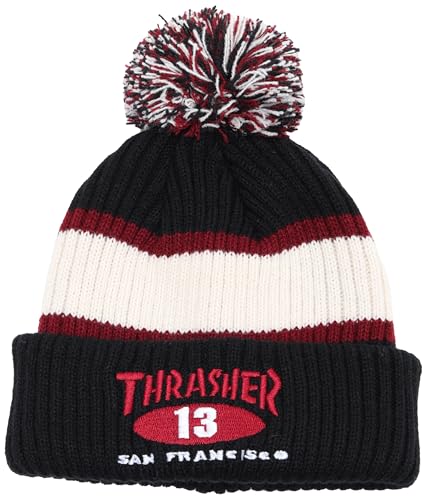 [�X���b�V���[] �L�b�Y �j�b�g�L���b�v (NEW OVAL�E�|���|���t��) [ 24TH-N52K / NEW OVAL KNIT CAP ] �X�q ���V BLK FR