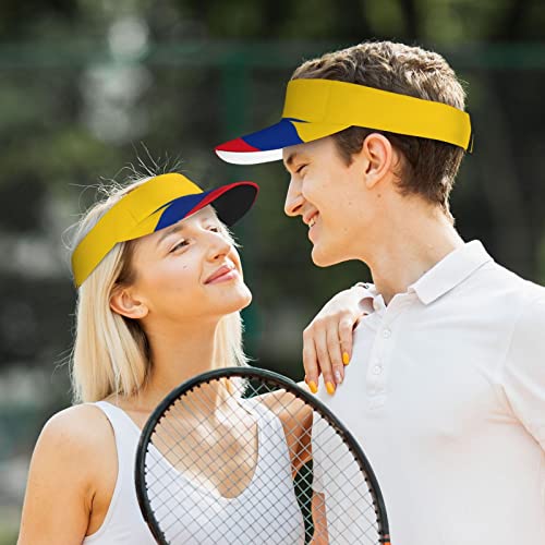 Image of Cute Funny Flag Hat Women Men Adjustable Flag Sport Sun Visor Hat Summer Fashion Sun Cap Beach Flag Hat