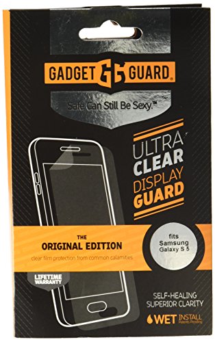 Gadget Guard Wet/Dry Screen Guard for Samsung Galaxy S5 - Retail Packaging - Black