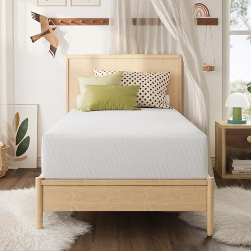 Image of MLILY Twin Mattress in a Box, 5 inch Mattresses Made in USA for Kids Bed Single Size Daybed Individual Bunk, Memory Foam Medium Firm,