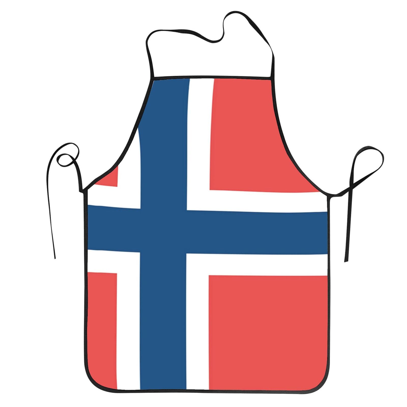 Norwegian Flag Aprons for Men, Women for Kitchen Cooking Baking BBQ Chef Apron