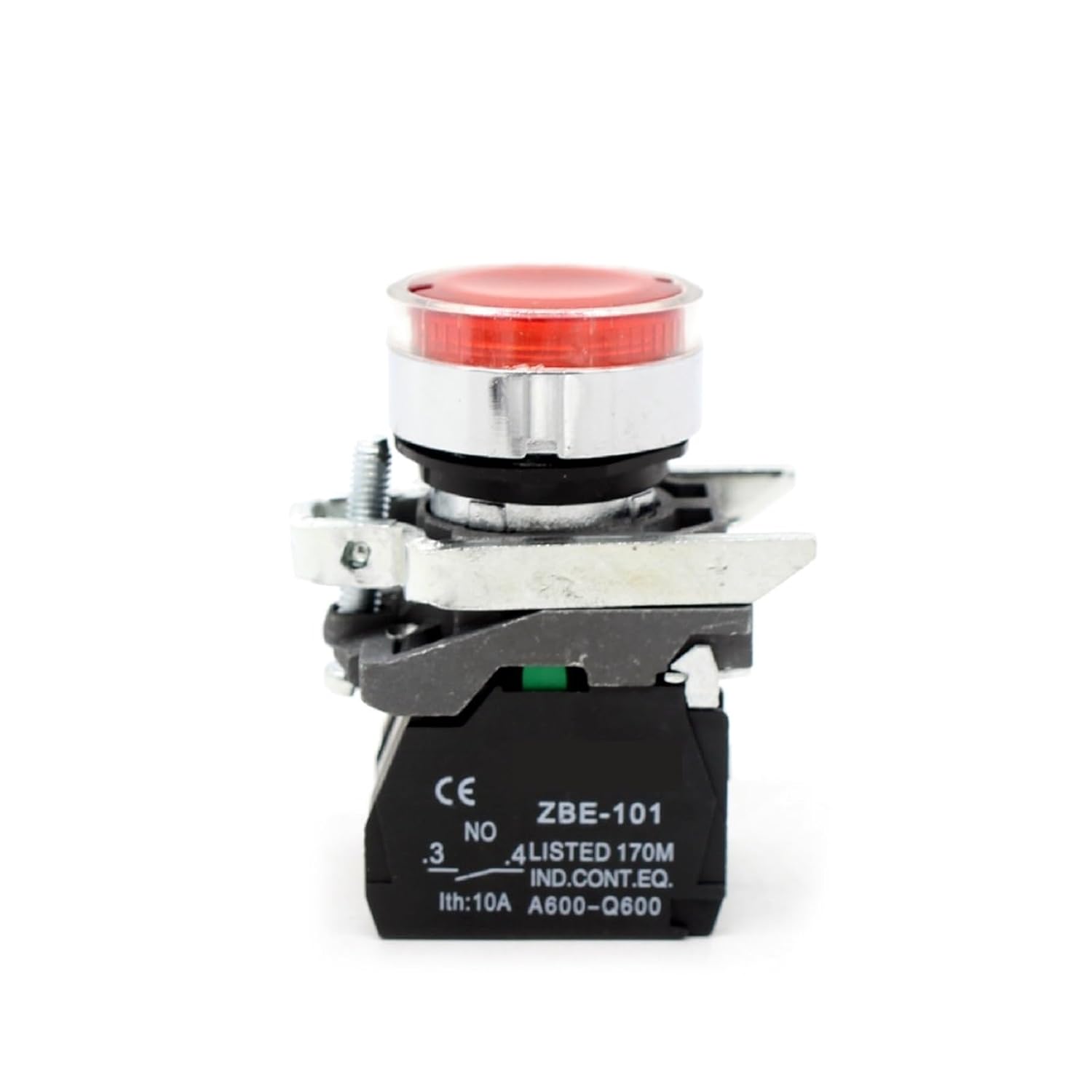 XB4-BW34M5 フラッシュライトとヘッドフラッシュライト 22mm 赤色 LED プッシュボタンスイッチ（ライト付き）