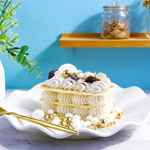 Image of Gold and White Sprinkles for Cake Decorating, 130g /4.6oz Edible Pearl Sprinkles Mix, Sugar Candy Pearls for Baking, Cookie Decorations and Cupcake Toppings, Wedding Party Christmas Holiday Supplies