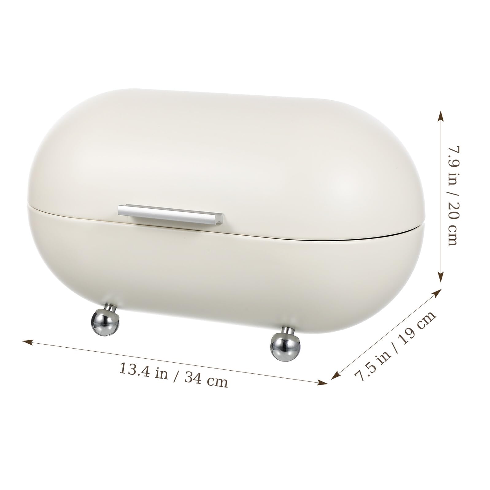 Genérico Recipiente Hermético para Pan de Hierro Blanco Almacenamiento Seguro y Diseño Exquisito Adecuado para Cocina y Uso Doméstico