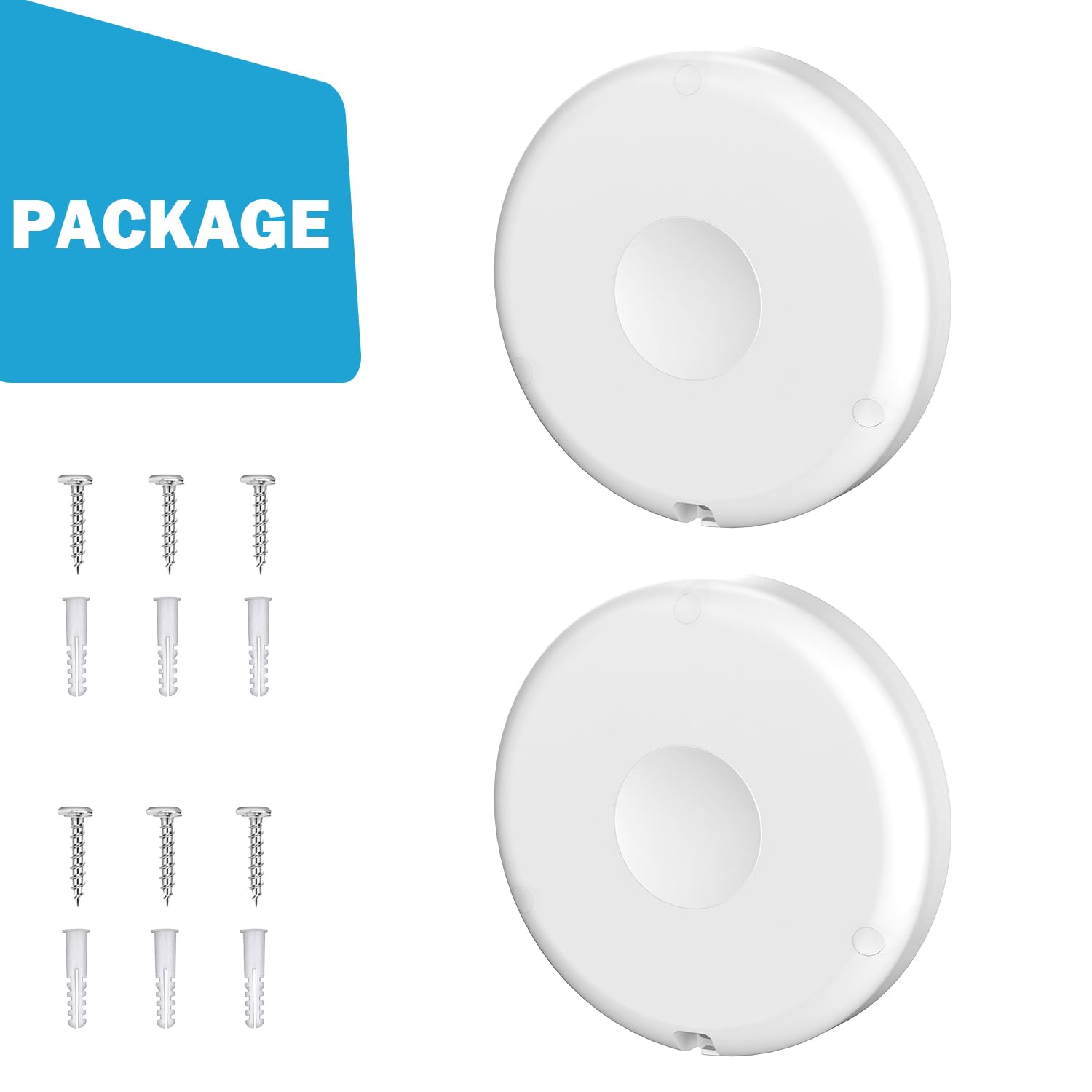 UYODM 2 Pack Magnetic Wall Mounts Compatible with Google Nest Cam Outdoor or Indoor, Battery - 2nd Generation, Magnetic Replacement Base Plate for Google Nest Camera(Nest Cam Not Included)