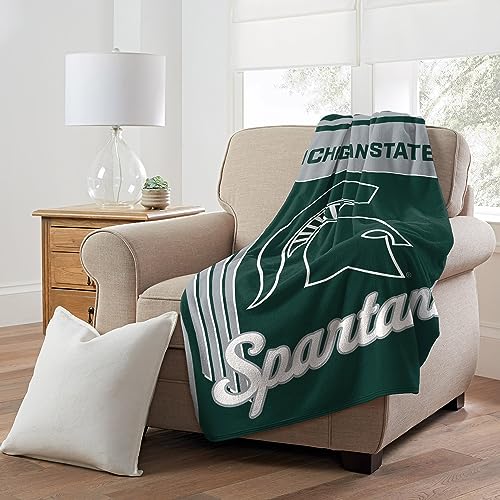 Northwest NCAA Officially Licensed Michigan State Spartans 46″ x 60″ Microfiber Throw Blanket