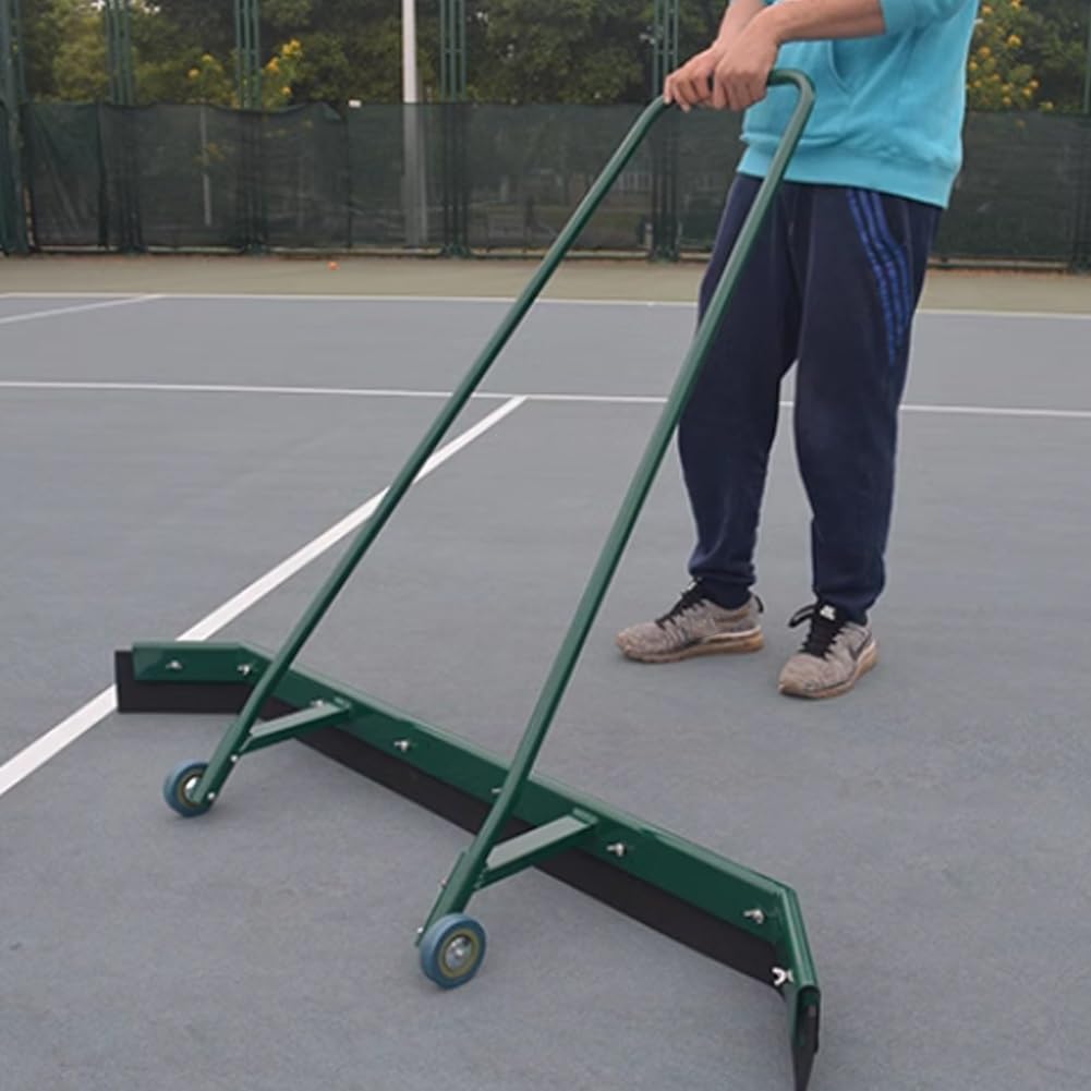 DONGXIAO Escobilla de Goma de aleación de Aluminio para Empujar el Agua de la Pista de Baloncesto Escobilla de Goma para Empujar el Agua del Suelo al Aire Libre con 2 Cuchillas de Espuma EVA
