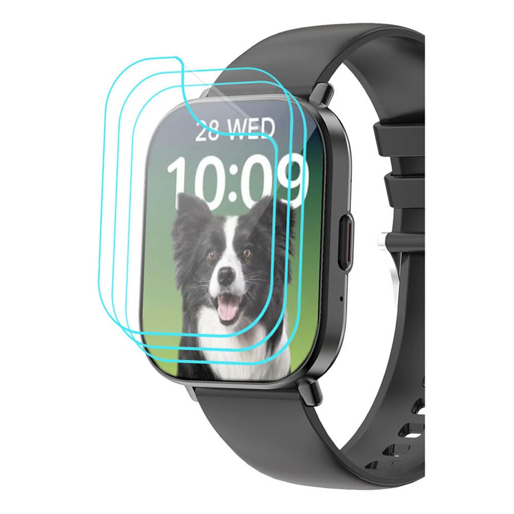 [3 Pack] for Fitonus G127 Screen Protector 2.01", PET Film [Case Friendly] [HD Clear] [Anti-Fingerprint] [Anti-Scratch] [Bubble Free] Designed for Fitonus G127 Smart Watch Screen Protector