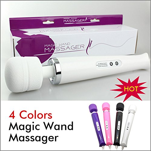 (TM) 10 Speed Magic Wand stick ultra potente personal Body collo massaggiatore colori bianco, viola, rosa, nero, Pink, 220V