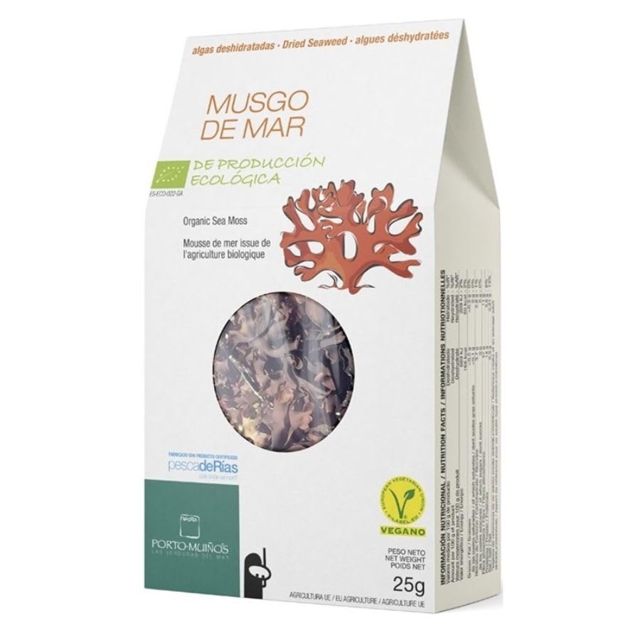 Alga Musgo de Mar Porto Muiños, Ecológica, Deshidratada, 25g
