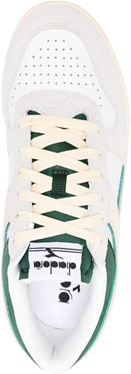 Diadora Men's Magic Basket Low Icona Leather Sneakers in White Diadora
