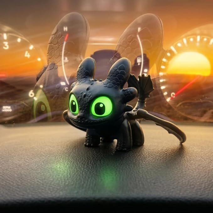 Image of Dragon Keychain Night Fury Light Up Moving Wings Toy Kids Black Fancy Cartoon Scho Bag Backpack Keyring Gift For With Collectible Battery Operated Novelty Fantasy Mini Item