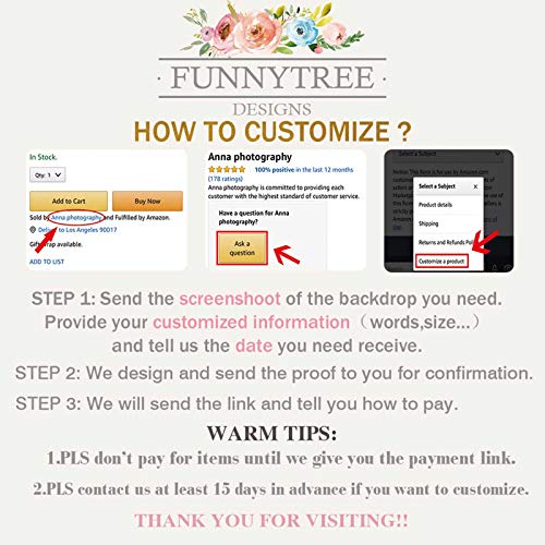 image for Funnytree 7x5FT Polar Bear Backdrop Winter Baby Shower Snowy Forest Ba