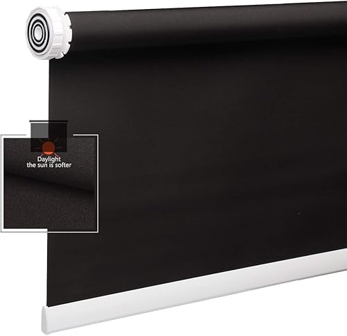 Miniatura 2 de SCHRLING Persiana enrollable sin taladrar luz diurna para ventana de expansión de montaje interior, tamaño personalizado 20 a 90 pulgadas de ancho,