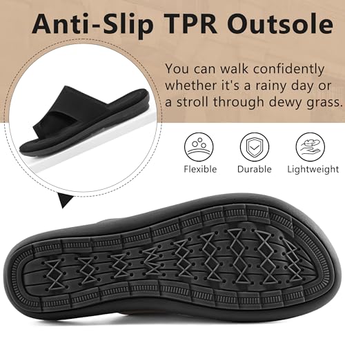 Image of Reimferce Summer Flat Sandals for Women: Comfortable Walking Dressy Slides for 2026 - Ladies Orthopedic Casual Shoes Indoor Outdoor