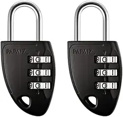 KIT COM 2 PAPAIZ CADEADO COM SEGREDO CS23 30MM ZAMAC PRETO