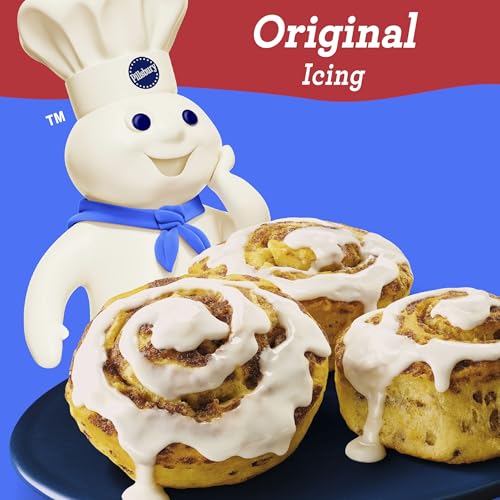 Pillsbury Cinnamon Rolls with Original Icing, Refrigerated Canned Pastry Dough, 8 Rolls, 12.4 oz