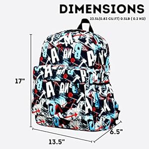 J World New York Unisex Kid's Oz School Backpack for Girls Boys. Cute Bookbag, Graffiti, One Size J World New York Unisex Kids Oz School Backpack for Girls Boys Cute Bookbag Graffiti One Size