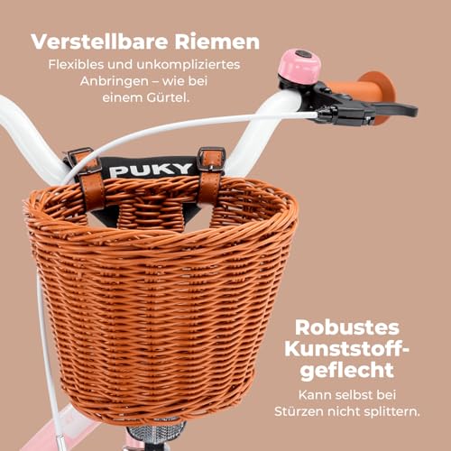 PUKY Chaos Korb | Größe M | Lenkerkorb für Laufräder, Scooter und 12' Fahrräder | Fahrradkorb für Kinder | Geflochtener Korb aus flexiblem Kunststoff