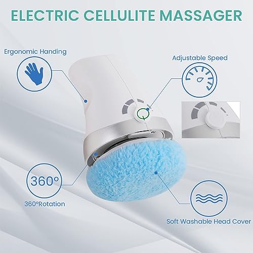 Image of HANNEA Full Body Electric Massager Stepless Vibration 6 Soft Cloth Covers