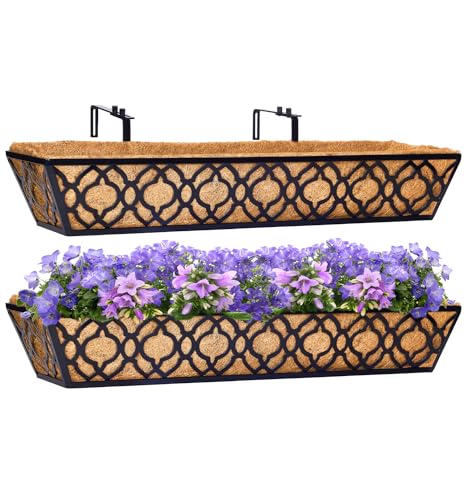 Y&M Window Boxes Horse Trough with Coconut Coir Liner, 30