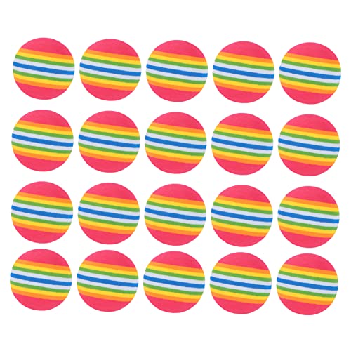 VANZACK 25pcs Rainbow Eva Training Balls Soft Lightweight Indoor Practice for for Approach Shot Training Fun and Design
