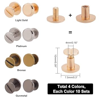 ハンドメイド　6点 Amazon.co.jp: PH PandaHall 40組 4色 レザークラフト リベット