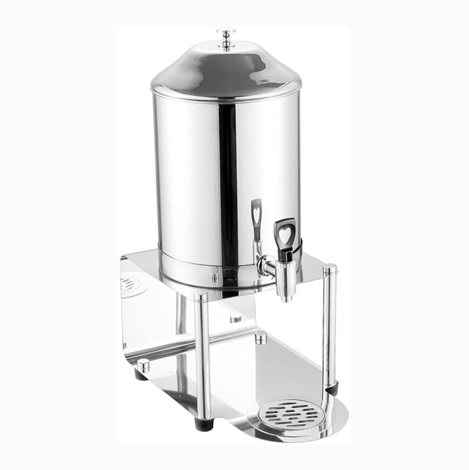 MYUYEE Beverage Dispenser, 8L Commercial Hot And Cold Drinking Machine With Tap Juice Container For Home Parties (Stainlesssteel)