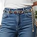 Urieo Boho Rhinestone Chain Belt Colorful Crystal Waist Chains Gothic Dress Fashion Belly Body Jewelry for Women