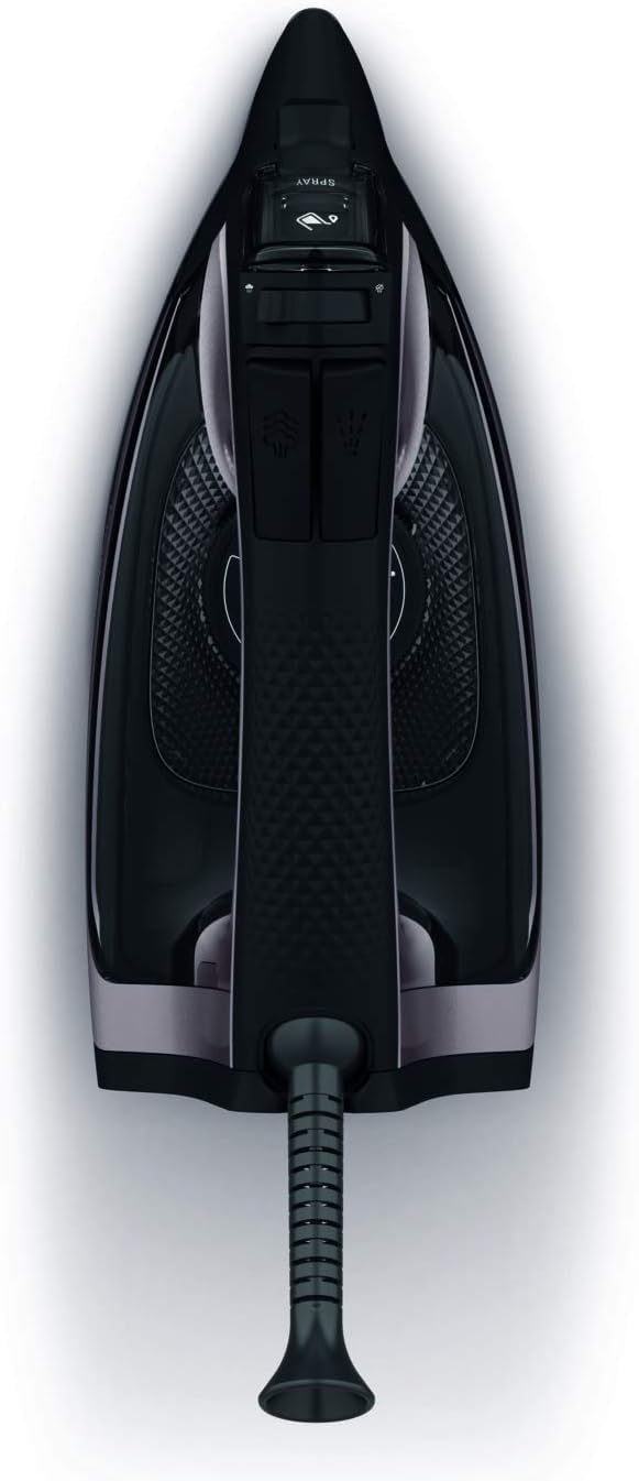 Rowenta Express Steam, Plancha de vapor de 2600 W, suela Microsteam 350 láser, salida de vapor continua de 40 g/min, golpe de vapor de 200 g/min, sistema antical, antigoteo, Lila, DW4345