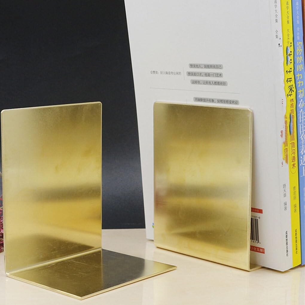 2 Stück/Set praktische und stilvolle Buchstützen – sichere und universelle, einzigartige und langlebige Buchstützen aus Messing, Kupfer
