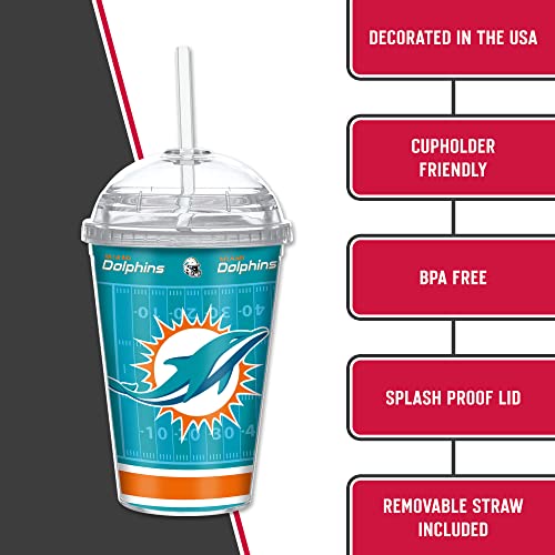 Image of Rico Industries NFL Football Rookie of The Year 12oz Acrylic Tumbler, Youth Tumbler with Swirly Straw