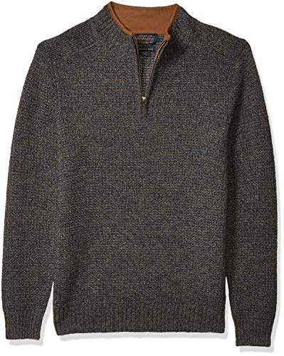 Pendleton Men's Shetland Half Zip Cardigan Sweater, midnight camo, SM