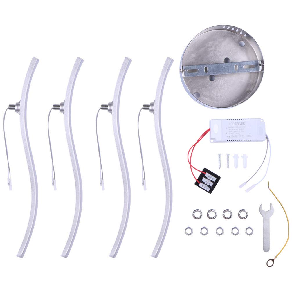 Osairous Plafoniera LED Soffitto Moderno, 24W 2300LM Lampada da Soffitto in Acrilico, Luce Bianca Neutra 4000K per Soggiorno Camera da Letto Cucina e Ristorante,53CM