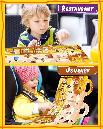 Benresive Reusable Sticker Book, Stickers for Kids, Travel Toy Gifts - image 3